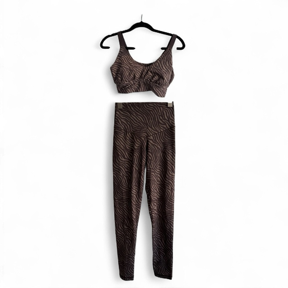 aerie Tiger Print Legging & Sports Bra Set Sz Small